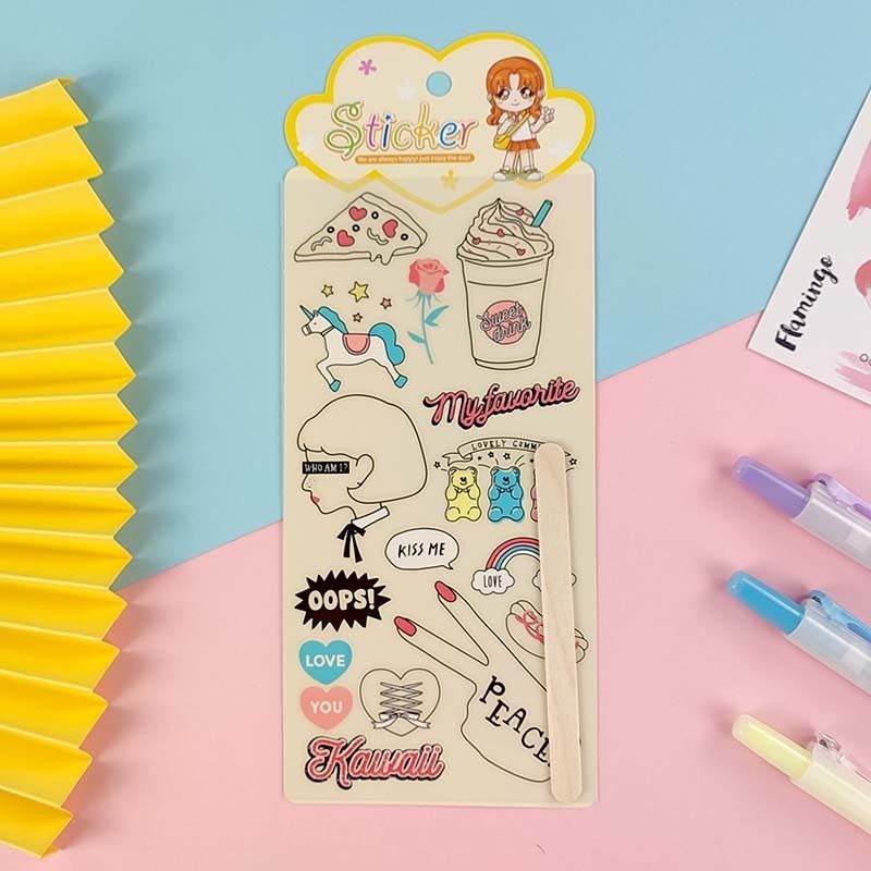 Wiping Custom Transfer Stickers Vinyl  UV Offset Printing DIY Manual Account